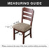 Genina Waterproof Seat Covers for Dining Room Chairs Covers Dining Chair Cover Kitchen Chair Covers (Taupe, 4 Pcs)...