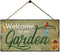 Rustic Garden Signs Vintage Welcome to My Garden Hanging Plaque Moms Dads Herb Plants Welcome Signs by 6''x11.5''...