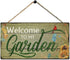 Rustic Garden Signs Vintage Welcome to My Garden Hanging Plaque Moms Dads Herb Plants Welcome Signs by 6''x11.5''...