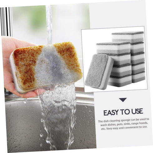Housoutil 10pcs Sponge Scouring Pad Cleaning Sponge Pan Cleaning Brush Kitchen Scrub Sponges Pan Cleaner Sponge Kitchen Wok Sponge Dish Sponges fo...