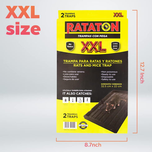 Glue trap for rats and mice, for extra large animals, without poison, non-toxic, you can release the animal just apply cooking oil. Easy to use in...