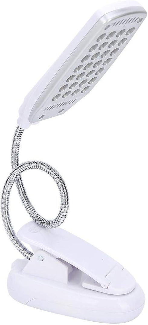Haofy 6W Desk Lamp 28 LED Clip on Reading Light Clamp Book Light 360 Degree Rotating Table Desk Lamp Eye-Care Lamp Bedside Reading Light USB Recha...