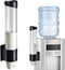 LBTING Cup Dispenser, Water Cooler Pull Type Cup Holder Fits 7oz - 12oz Cone or Flat Bottom Cups, Paste or Screw Plate Wall Mount, 16.9" Tube Leng...