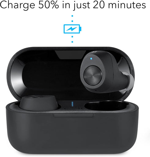 Dartwood Wireless Earbuds - True Wireless Bluetooth Earbuds with Touch Controls and Charging Case (Black)...