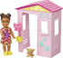 Barbie Skipper Babysitters Inc. Accessories Set with Small Toddler Doll & Pink Playhouse, Plus Pinwheel, Teddy Bear & Cup, Gift for 3 to 7 Year Ol...