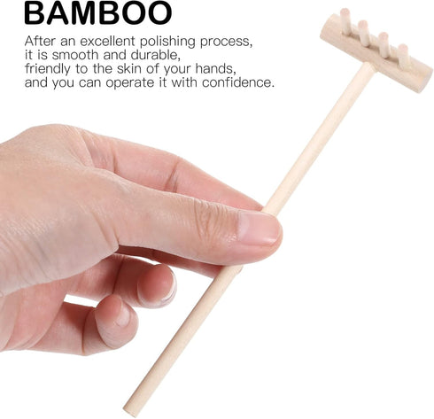 Mini Zen Garden Rake Tools, 12PCS Zen Garden Bamboo Sand Rake Set, Meditation and Zen Garden Accessories for Tabletop Decor...