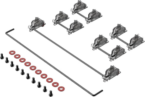 DUROCK Stabilizer V3, Screw in Stabilizers with 2u 6.25u 7u Wires, PCB Mount Keyboard Stabilizers for Mechanical Keyboards (V3 Smokey Black 80% Ki...