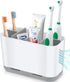 Boperzi Toothbrush and Toothpaste Holder Drainage for Bathroom Countertop with Adjustable Dividers, Large Toothpaste Caddy Organizer Storage Rusti...