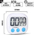 2 Pack Digital Kitchen Timer for Cooking Big Digits Loud Alarm Magnetic Backing Stand Cooking Timers for Baking White...