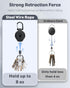 Uniclife Retractable Keychain for Badge Holder Heavy Duty Badge Reel for up to 8 oz Strong ABS Casing with Stainless Steel Spring Coil 31.5 Inch S...