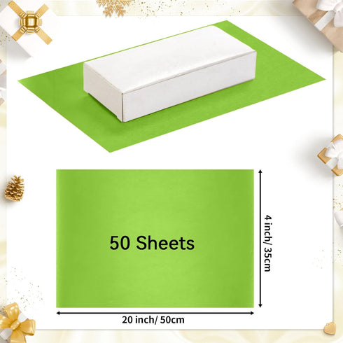 50 Sheets Sage Green Tissue Paper for Gift Bags - 14 x 20 Inches Recyclable Sage Green Wrapping Paper for Weddings Birthday DIY Project Christmas ...