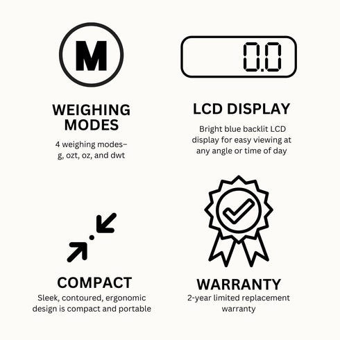 GemOro Platinum V600M | Durable Precise Jewelers Countertop Portable Mini Scale | Digital Precision Tool with Expert Professional Reading & Accura...