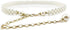Women's Fashion Pearl Decorative Metal Waist Chain, White, Size 100cm...