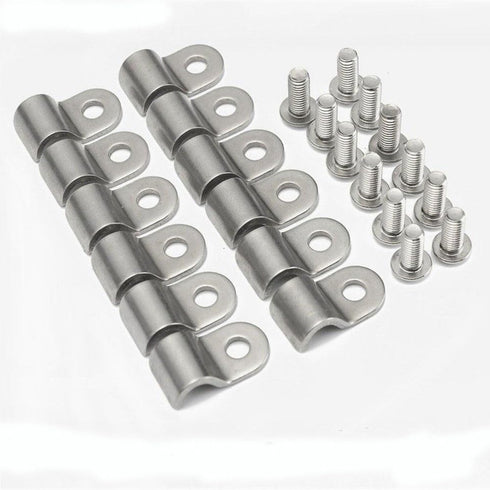 EASYBERG 3/16" Stainless Steel Brake Line Clamps with Screw Street Rod Custom Dune Buggy, 48pcs...