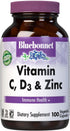 Bluebonnet Nutrition Vitamin C, D3 & Zinc, for Immune Health and Respiratory Function*, Soy-Free, Gluten-Free, Non-GMO, Kosher Certified, Dairy-Fr...