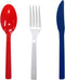Party Essentials Patriotic Assortment Hard Plastic Combo Pack, Disposable Cutlery, Red/White/Blue, 204 Pieces/ 68 Place Settings...