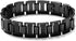 Urban Jewelry Mens Link Bracelet, Stylish Solid Tungsten Bracelet for Men (8.3 Inches, Matte Black, Shiny Black and Silver Option)...