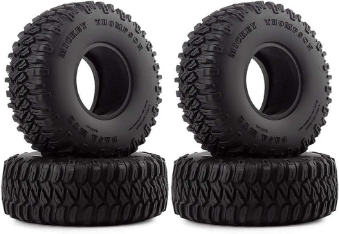 INJORA 4Pcs 1.55" Soft Rubber Wheel Tires 1.55 Inch Tyre for RC Crawler Car D90 TF2 Tamiya CC01 LC70 LC80...