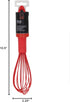 Chef Craft Premium Silicone Wire Cooking Whisk, 10.5 Inch, Red...