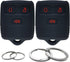 2Pcs Silicone 3 Buttons Key Fob Cover Remote Case Keyless Protector Compatible with Ford E150 E250 E350 F150 F250 F350 Edge Escape Expedition Expl...