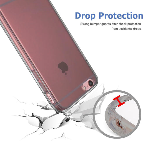 TENOC Phone Case Compatible with iPhone 6 & iPhone 6s, Gray Case Clear Shockproof Protective Bumper Slim Cover for 4.7 Inch...