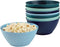 US Acrylic Unbreakable 28 oz. Plastic Stackable Cereal Bowls for Snacks & Ice Cream in Coastal Colors (Set of 8) 6-inch Reusable, BPA-Free, Made i...