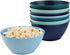 US Acrylic Unbreakable 28 oz. Plastic Stackable Cereal Bowls for Snacks & Ice Cream in Coastal Colors (Set of 8) 6-inch Reusable, BPA-Free, Made i...