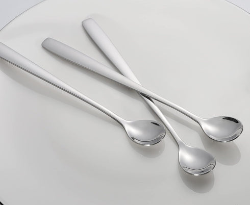Stainless Steel Iced Tea Spoons Set of 6 Cocktail stir sticks Spoons Bar Spoon for Cold Drinks...