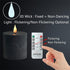 smtyle Halloween Black Fllickering Flameless Candles Home Decor Battery Operated with None-Moving Flame Wick LED Pillar Candle 3 x 3 inch...