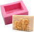 Elephant Family Silicone Soap Molds Animal Bar Soap Making Molds Square Soap Mould for Baby Shower...