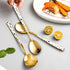 Stainless Steel Soup Spoon,Korean Dessert Spoon,White Gold Spotted Spoon for Home, Kitchen or Restaurant, Set of 4 Colour Spotted Soup Spoons, 8 I...