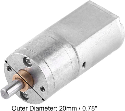 DC 12V Reversible High Reduction Electric Motor 15-200RPM Outer Diameter 20MM(200RPM)...
