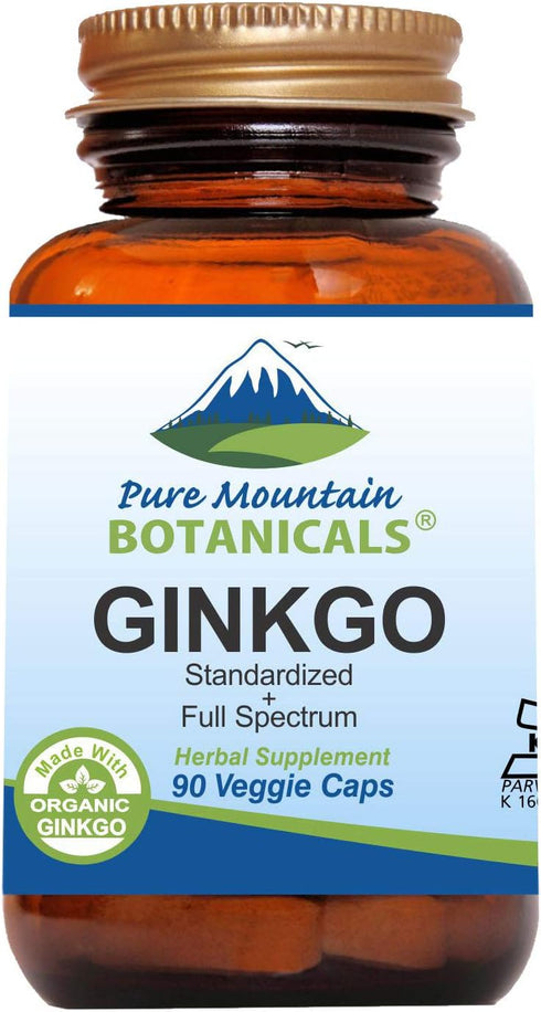 Ginkgo Biloba Capsules – Kosher Vegan Caps with 400mg Ginkgo Biloba Leaf and Ginko Extract Supplement...
