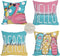 2 Pack Waterproof Outdoor Summer Beach Throw Pillow Covers 18x18 Inch Flamingo Flip Flops Tropical Flower Starfish Farmhouse Decoration Pillow Cas...