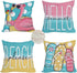 2 Pack Waterproof Outdoor Summer Beach Throw Pillow Covers 16x16 Inch Flamingo Flip Flops Tropical Flower Starfish Farmhouse Decoration Pillow Cas...