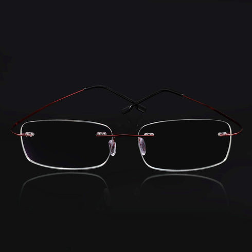 FEISEDY Lightweight Rimless Titanium Stainless Steel Anti-Blue Light Reading Glasses B2686...
