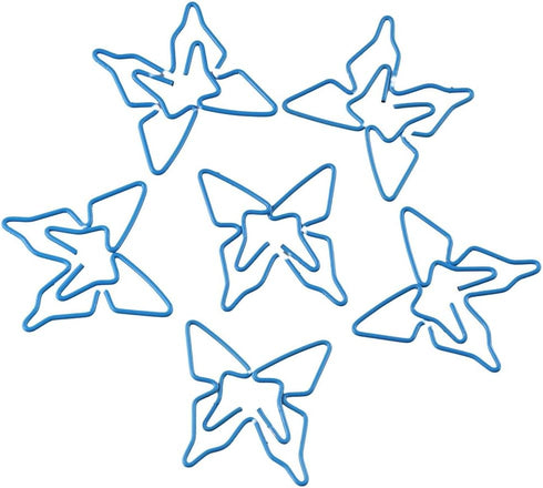 40 pcs Butterfly Shaped Paper Clips, Blue Butterfly Paperclips, for Office Supplies Wedding Invitations Crafts Photo...