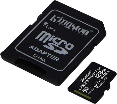 Kingston 128GB microSDXC Canvas Select Plus Class 10 Flash Memory Card SDCS2 Memory...