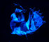 Garden Deco Glow in The Dark Blue Cock Hand Blown Art Glass Figurine Ornament Sculpture...