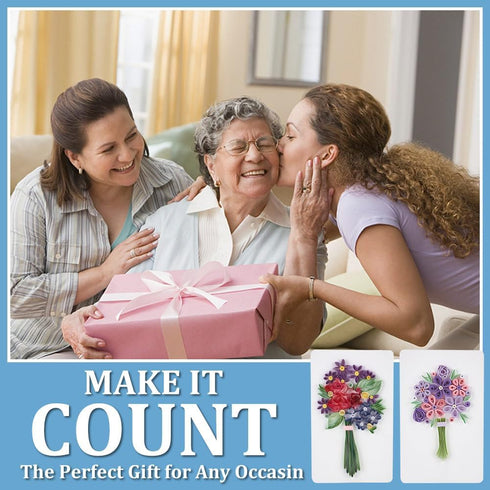 WEBEEDY Paper Quilling Kit 20 Sets Flower Card Quilling Kit with Paper Quilling Strips Tools Paper Quilling Set DIY Handmade Arts Crafts Christmas...