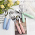 Pimoys 12 Pieces Toddler Utensils Kids Silverware Set Baby Forks and Spoons, Stainless Steel Childrens Safe Cutlery with Round Handle for Self Fee...