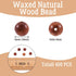400pcs/Box Natural Round Wood Scentedros Beads 6mm Undyed Waxed Ball Spacer Beads Wooden Loose Beads for DIY Jewelry Crafts Making, Sienna...