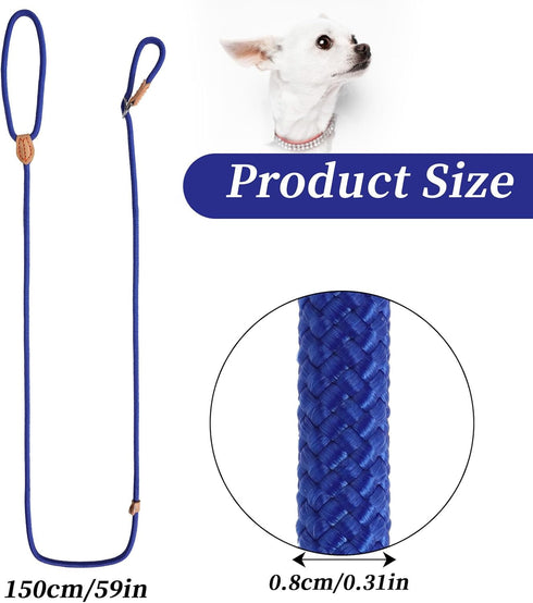 5 Ft Puppy Dog Leash Slip Leads for Small Dogs, Slip Leash for Puppy Training, No Pull Control Leash for Small Dogs Pet Leash Rope for Small Mediu...