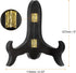 uxcell 5" Easel Plate Holder, Wooden Folding Display Stand Black for Decorative Picture Frame...