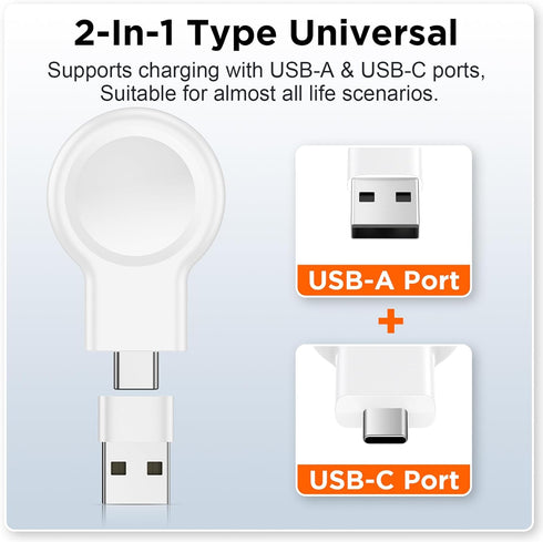 ???????? ?????????????? for Apple Watch Charger,Magnetic Portable iWatch Charger USB C&USB A Fast Wireless Charging Travel Battery Charger for iWa...