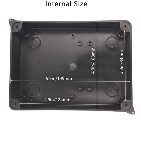 Electrical Box, Outdoor Waterproof Box IP65 Junction Box with Reserved Holes,ABS Plastic Project Box Power Cord Enclosure Black 5.9 x 4.3 x 2.8 in...