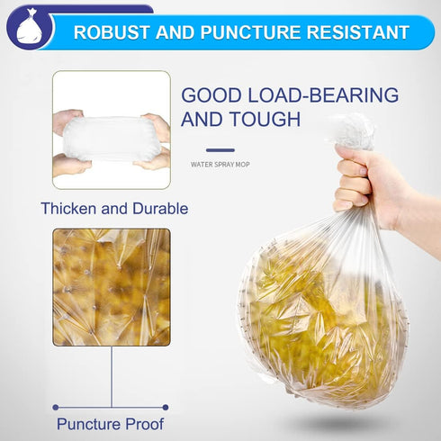 Bathroom 2 Gallon Small Trash Bags White Garbage Bags,78 Counts...