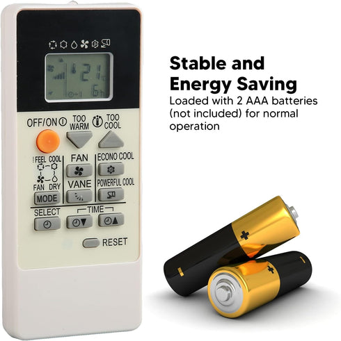 Replacement Remote Control for Mitsubishi Air Conditioner RU18A, Sensitive Buttons Small Air Conditioner Controller for Home...