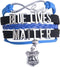 Infinity Collection Police Jewelry, Police Bracelet, Blue Lives Matter Bracelet, Proud Police Wife Charm Bracelet...