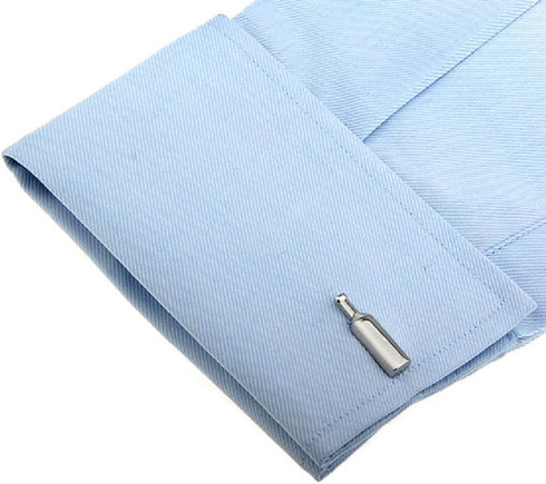 Wine Liquor Bottle Pair Cufflinks in a Presentation Gift Box & Polishing Cloth...